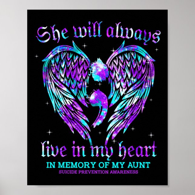 Alltid i mitt hjärta, mitt självmordsförebyggande  poster (Framsidan)