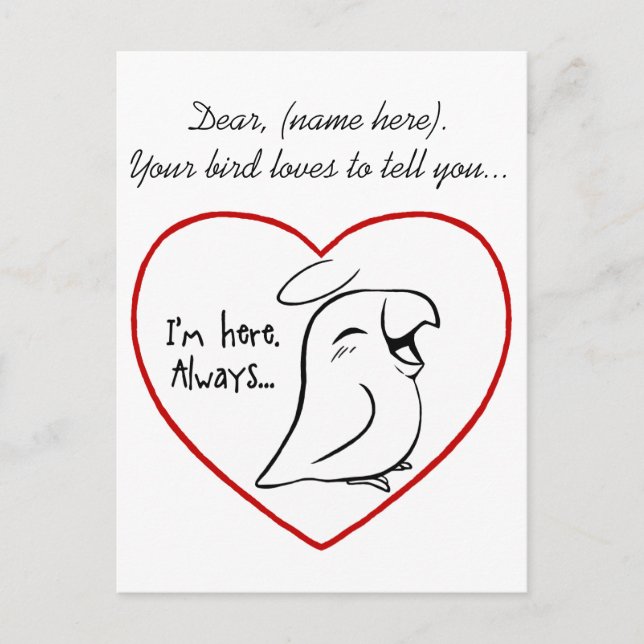 Alltid i mitt hjärta vykort (Framsida)