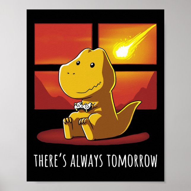 Alltid i morgon spelar dinosaur videospel 1 poster (Framsidan)