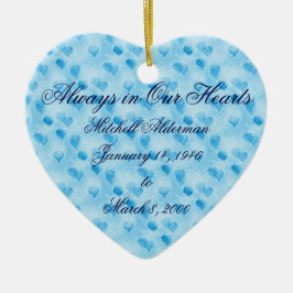 Alltid i vår hjärtablåttprydnad julgransprydnad keramik