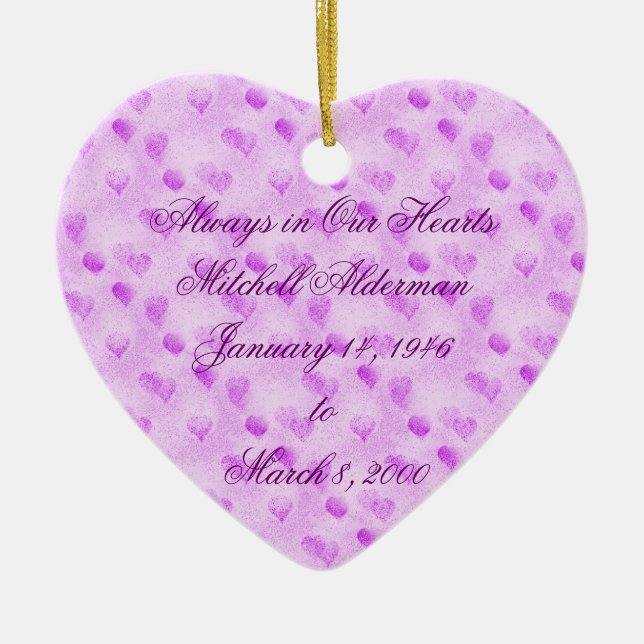 Alltid i vår hjärtaprydnad julgransprydnad keramik (Framsidan)