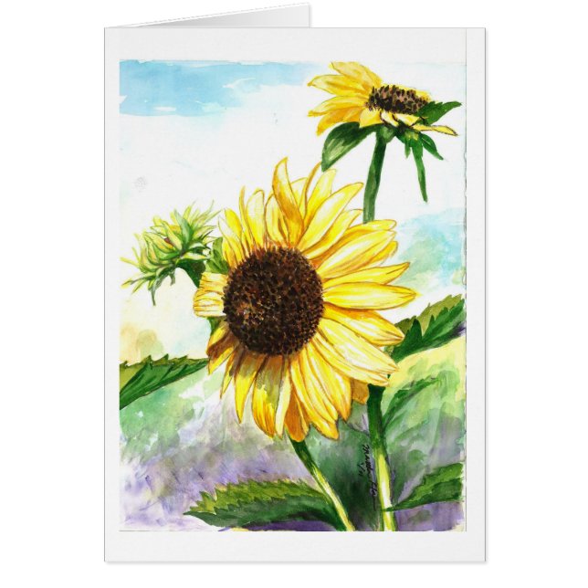 Alltid in mot solen hälsningskort (Framsidan)