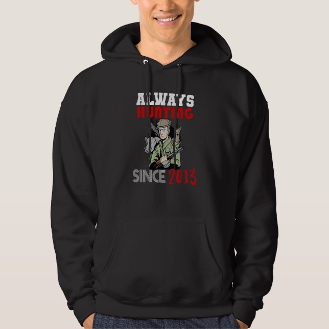 Alltid jaktande sedan 2013 hoodie (Framsida)