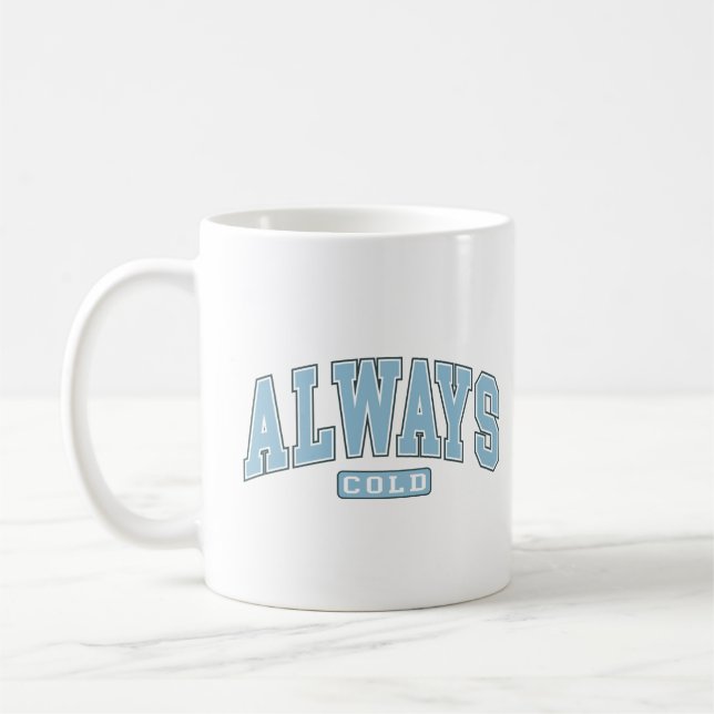 Alltid Kall funny Winter Varsity Typography Tri-Bl Kaffemugg (Vänster)