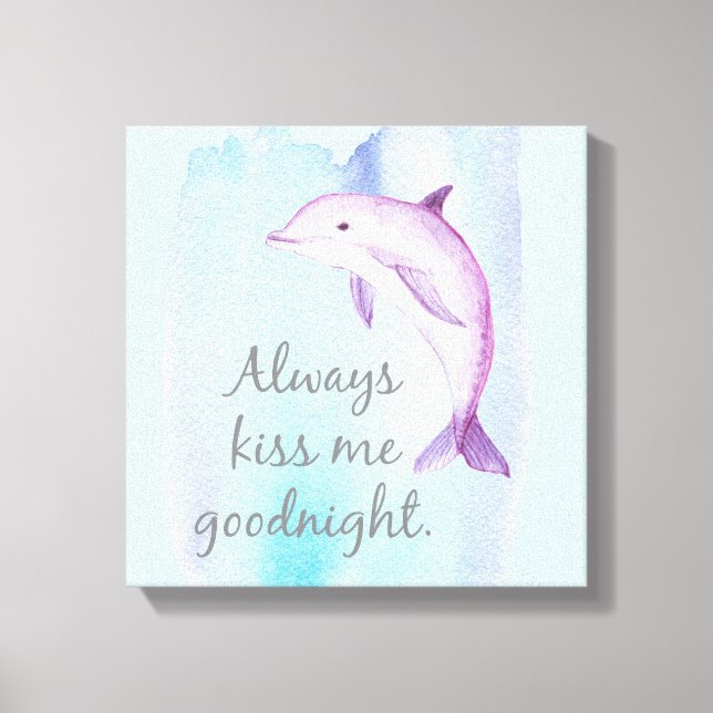 Alltid Kanvastrycket Kiss Goodnight Dolphin Canvastryck (Framsida)