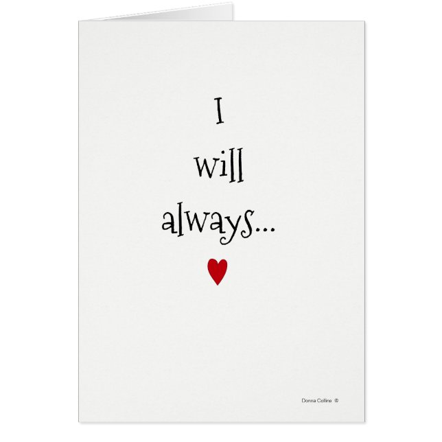 Alltid Kärlek You Valentine Card Hälsningskort (Framsidan)