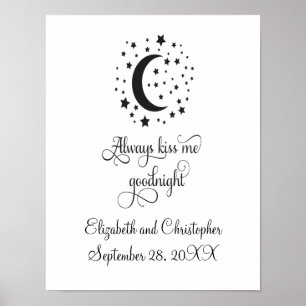 Alltid Kiss Me Bra Night Bröllop Gift Poster