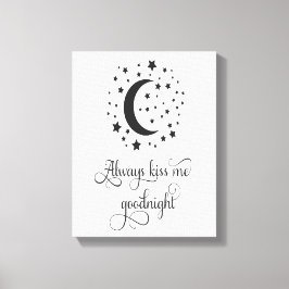 Alltid Kyss Mig God Natt Väggkonst Canvastryck