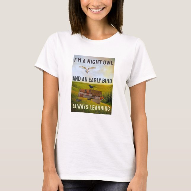 Alltid lärande (ljus) T-Shirt (Framsida)