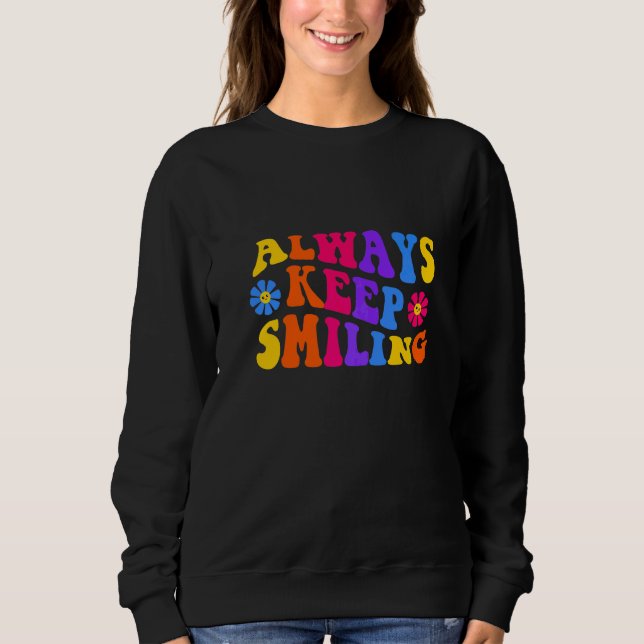 Alltid Leende Retro 1970-Talsslang Psykedelisk T Shirt (Framsida)
