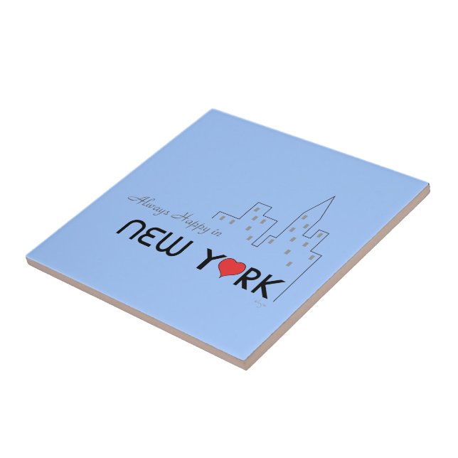 Alltid Lycklig i New York Kakelplatta (Sidan)