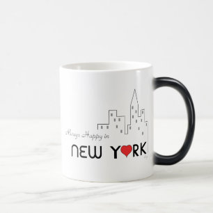 Alltid Lycklig i New York Magisk Mugg
