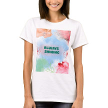 Alltid Lysande Blommig Konst Kvinnors T-Shirt