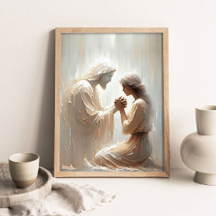 Alltid Med Dig, Kristet Konst, Jesus och Kvinna Poster