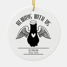 Alltid med oss: Angel Cat Tribute Julgransprydnad Keramik