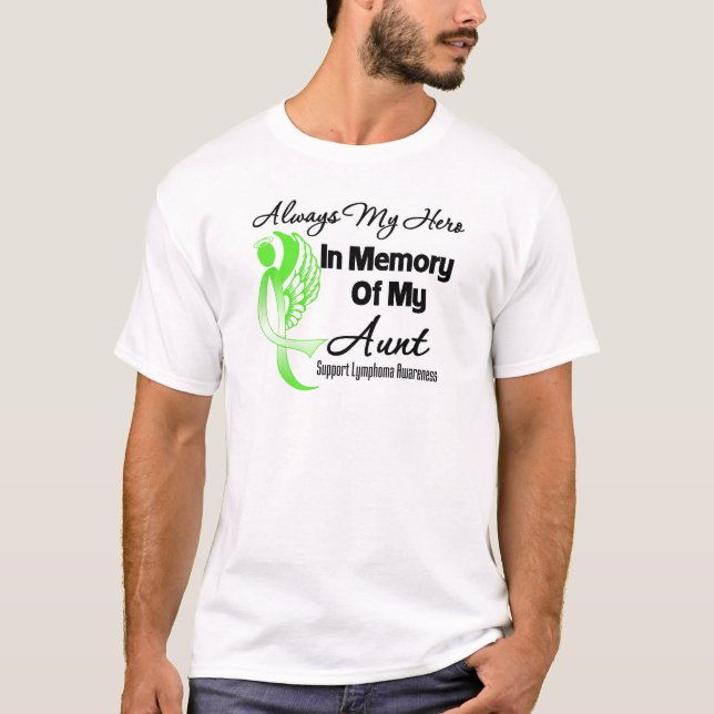 Alltid min Hero in Memory Moster - Lymphoma Tee (Framsida)