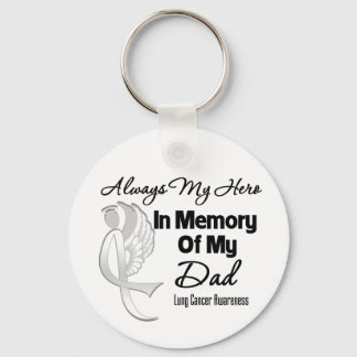 Alltid min Hero in Memory Pappa - Lung Cancer Nyckelring