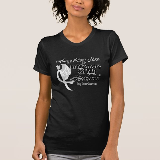 Alltid min hjälte i minnesmaken - lungcancer t-shirt (Framsida)