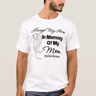 Alltid min hjälte i minnesmamman - lungcancer tee shirt