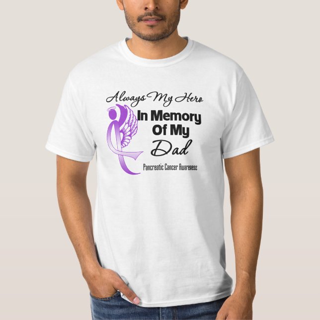 Alltid min hjälte i minnespappan - bukspottkörtel- t-shirt (Framsida)