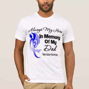 Alltid min hjälte i minnespappan - koloncancer t-shirt