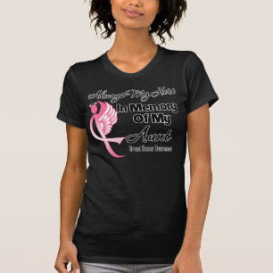 Alltid min hjälte I minnet Faster - Bröstcancer Tee Shirt