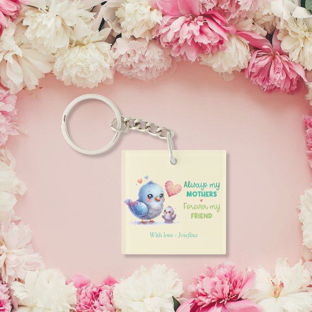 Alltid min Mor - Bird Morsa & Baby (Always my Mother - Bird Mum & Baby Keychain)