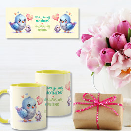 Alltid min Mor - Bird Morsa & Baby Gult Mugg