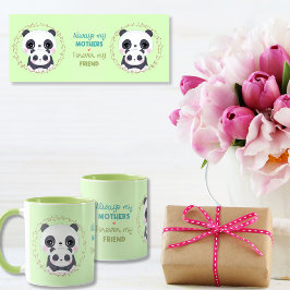Alltid min Mor - Panda Morsa & Baby Grönt Mugg