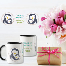 Alltid min Mor - Penguin Morsa & Baby Black Mugg