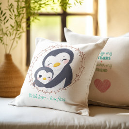 Alltid min Mor - Penguin Morsa Baby Kudde