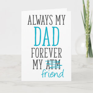 Alltid min Pappa för min vän Lusj Fars dag Kort