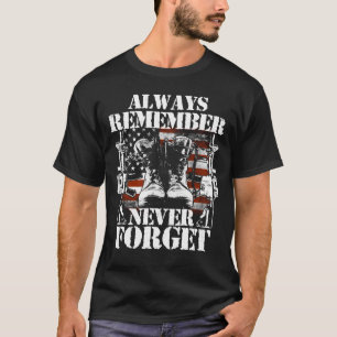 alltid minnas aldrig glömma veteran t shirt