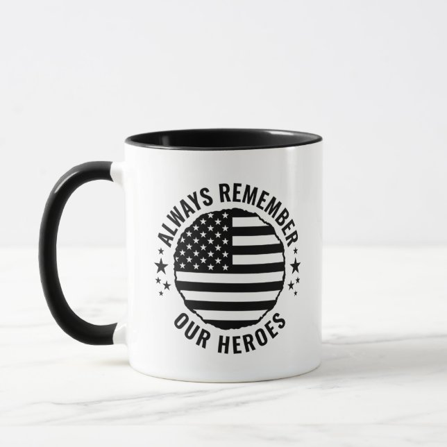 Alltid Minnas Våra Hjältar Fallen Soldier Minnesmä Mugg (Vänster)