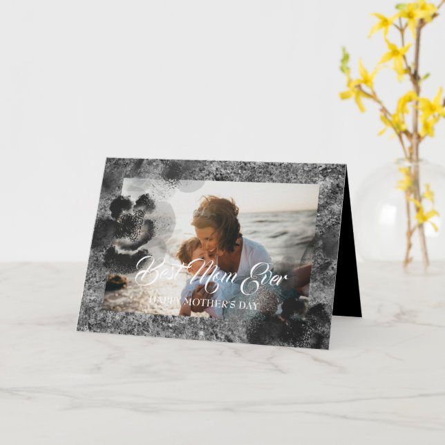 Alltid Mors dag Photo Blommigt Best Mamma Kort (Gul blomma)