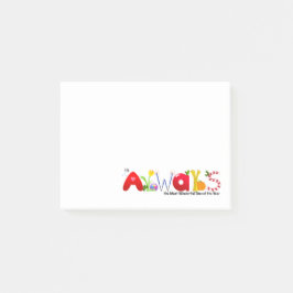 Alltid noterar den klibbiga mest underbara Time Post-it Block