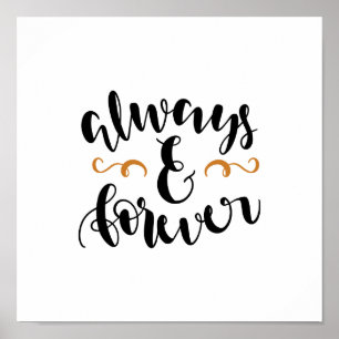 Alltid och citationstecken för forever poster