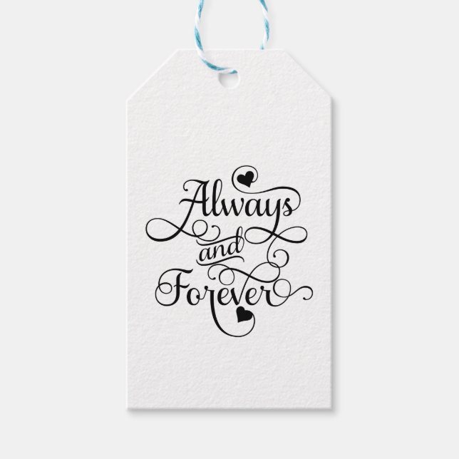 Alltid och för evigt, Bröllop eller Alla hjärtans  Presentetikett (Framsidan)