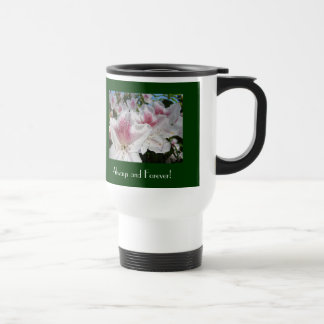 Alltid och för evigt Kaffe Mugg Rosa Azaleor Blomm