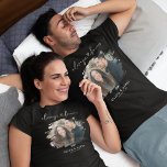Alltid och för lite foto t shirt<br><div class="desc">Elegantens partyt-shirt med texten "alltid för evigt" som innehåller ett hjärtcentrum,  ett foto av lycklig-paret,  deras namn och ett betydelsefullt datum.</div>