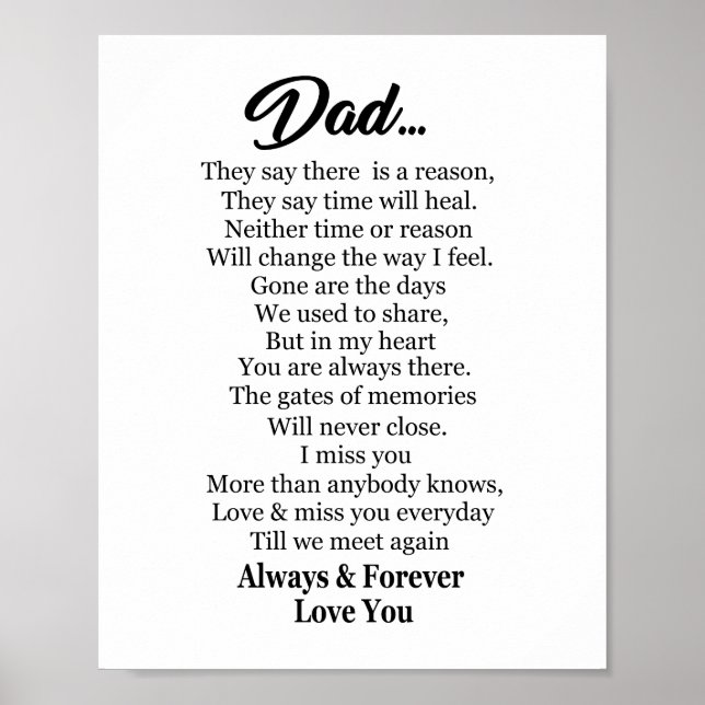 Alltid och Forever love Du Pappa Poster (Framsidan)
