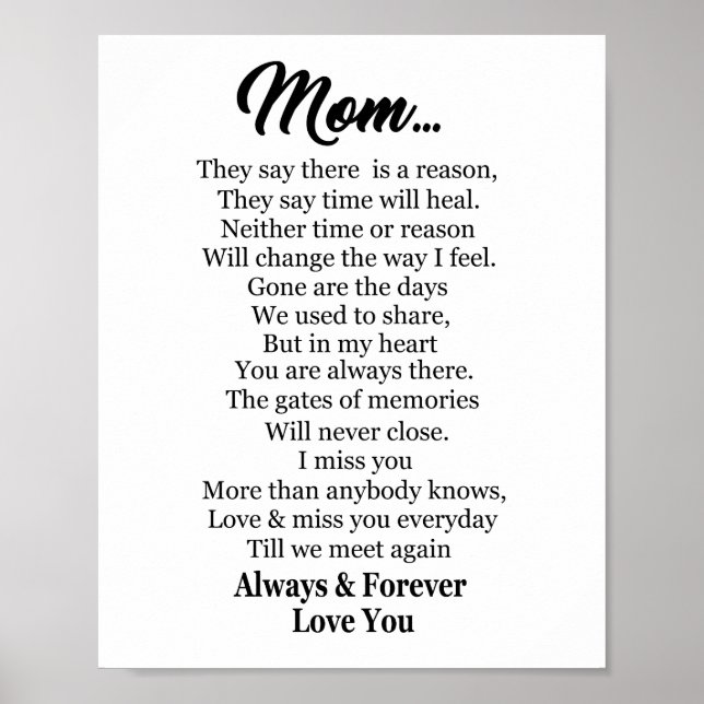 Alltid och Forever love You Mamma Poster (Framsidan)