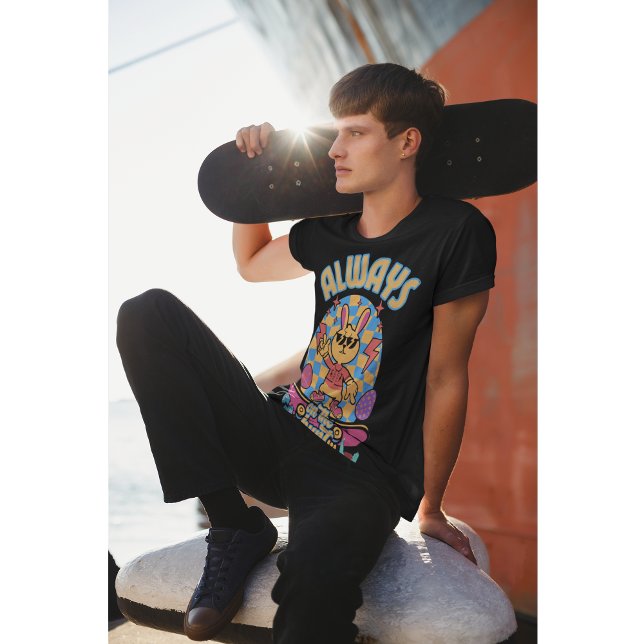 Alltid på jakt Skateboard Kanin T Shirt (Skapare uppladdad)