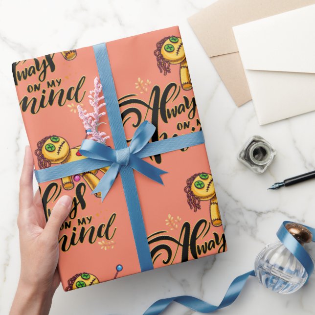 Alltid på mitt sind, nod Halloween Voodoo Doll Presentpapper (Gifting)