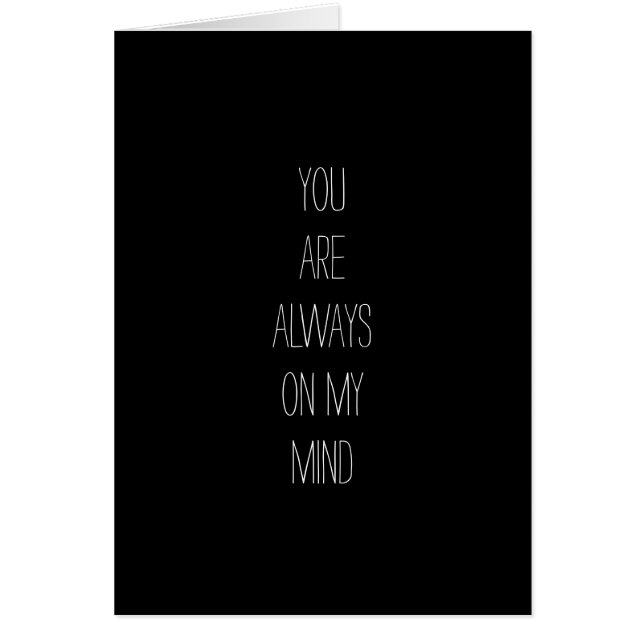 Alltid på mitt vara besvärad hälsningskort (Framsidan)