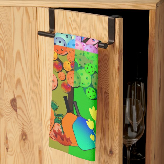 Alltid Pickleball Season Winter Vår sommarfall Kökshandduk (Thirds Fold)