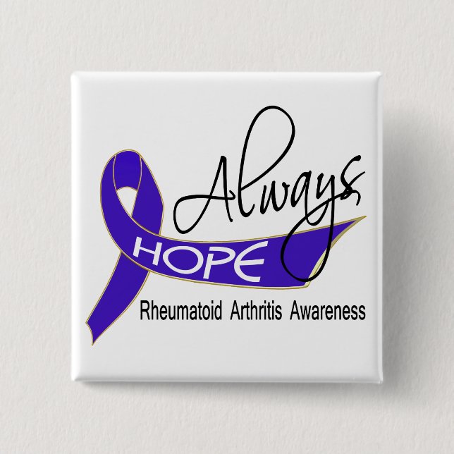 Alltid Rheumatoid artrit för hopp Knapp (Framsida)
