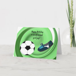 Alltid runt Bra Guy Soccer Birthday Card Kort