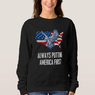 Alltid sätta Amerika förstAmerikansk nationalism 4 T Shirt