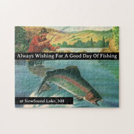 Alltid som önskar en Bra fiskedag anpassa sig Pussel